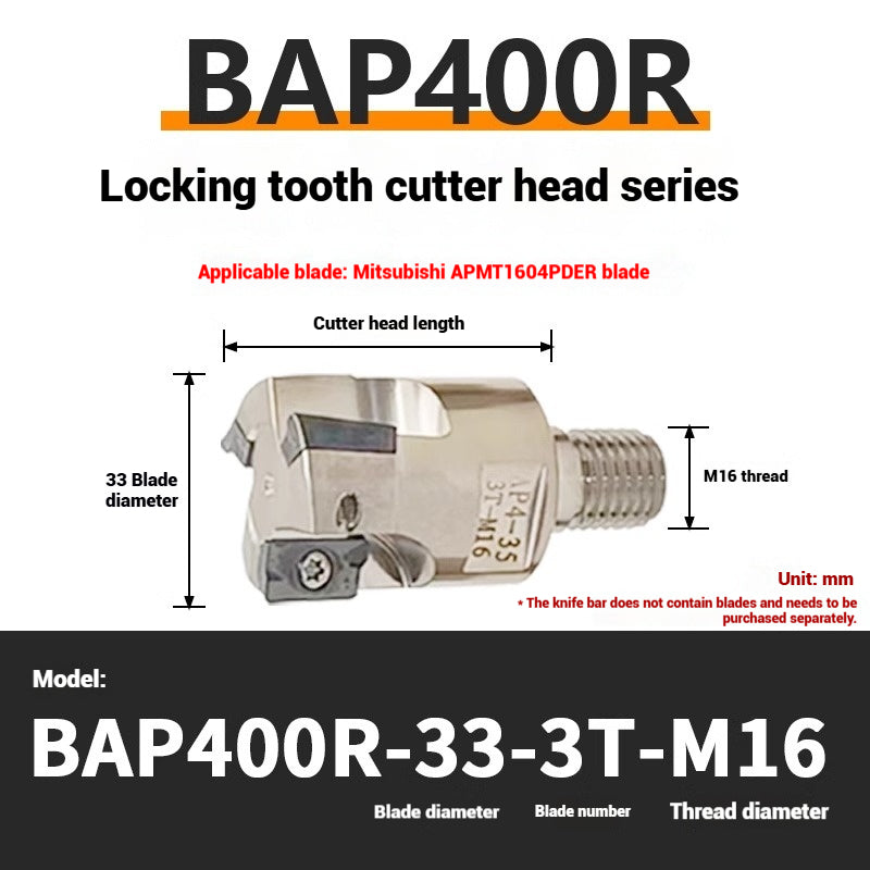1147-Split BAP300R400R Interchangeable Anti-vibration Bar Locking Tooth Milling Head for APMT1135/1604 Inserts Shandong Denso Pricision Tools Co.,Ltd.